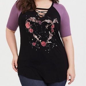 Torrid Plus Size Knit heart top 2x
